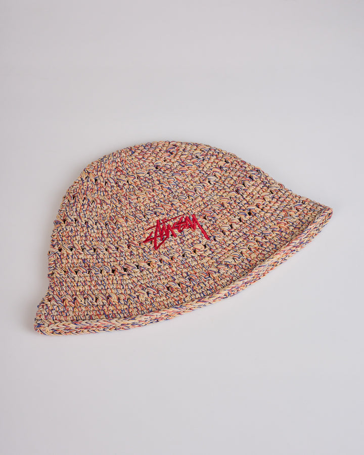 Stussy Hemp Stock Bucket Hat Multi Tan