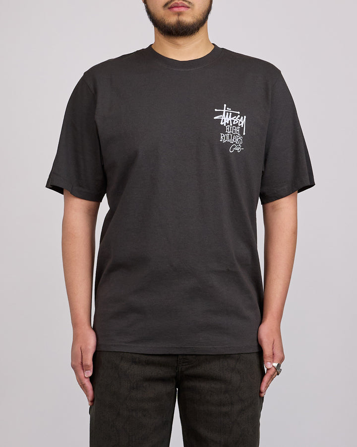Stussy High Rollers Pigment Dyed T-Shirt Faded Black