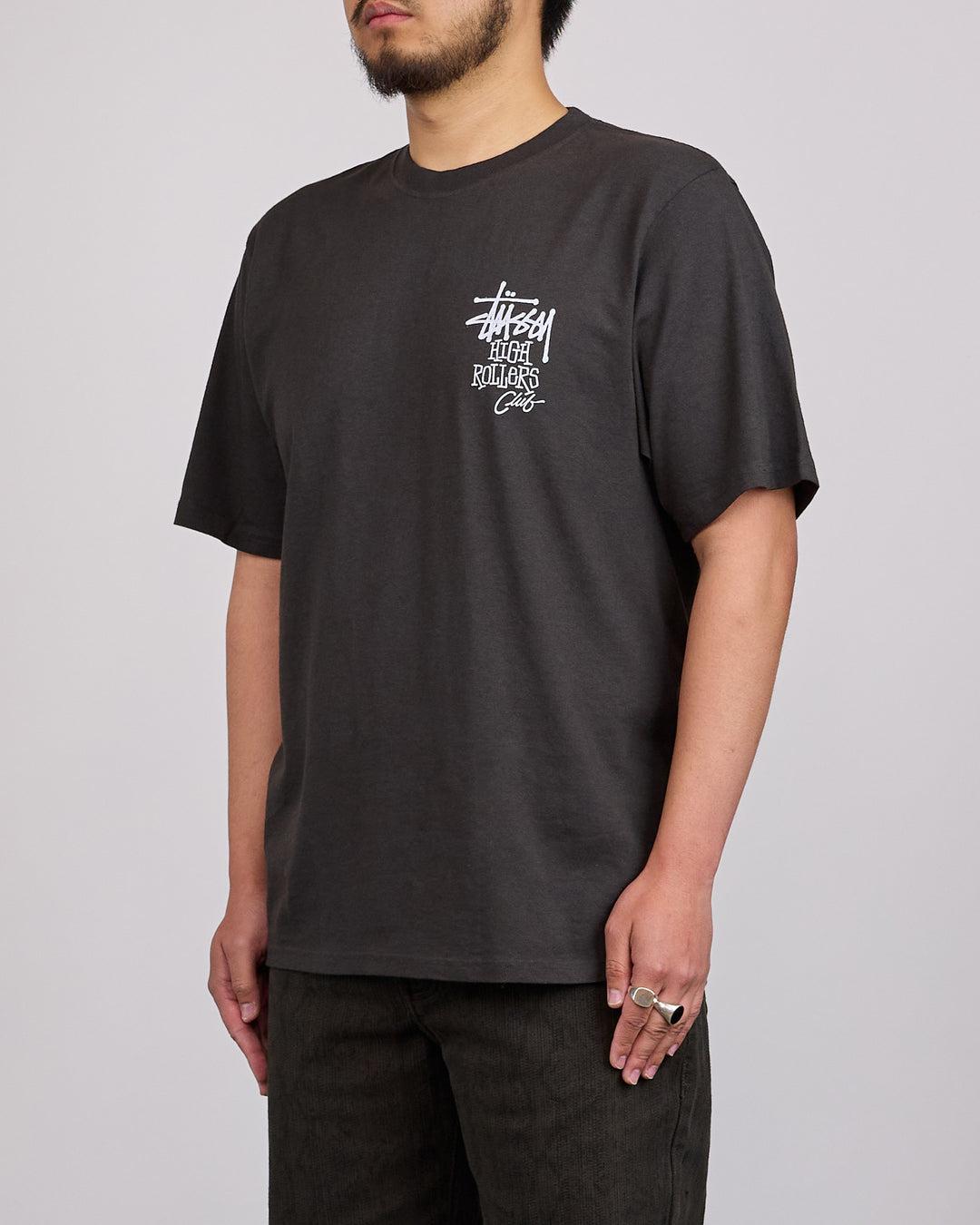 Stussy High Rollers Pigment Dyed T-Shirt Faded Black