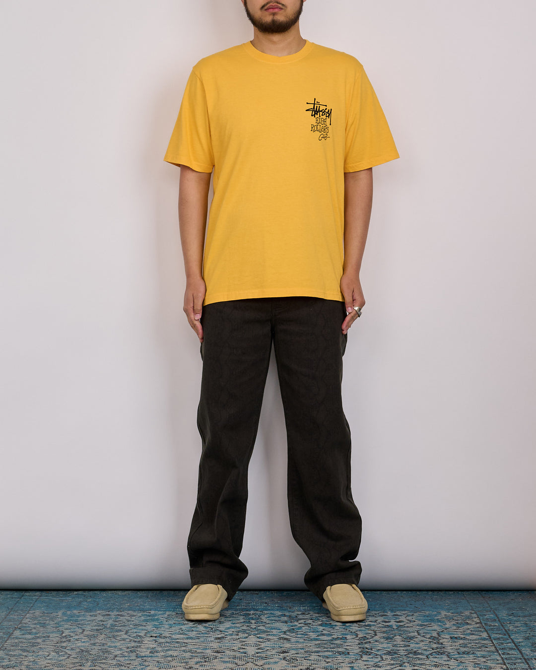 Stussy High Rollers Pigment Dyed T-Shirt Marigold
