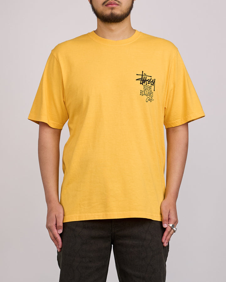 Stussy High Rollers Pigment Dyed T-Shirt Marigold