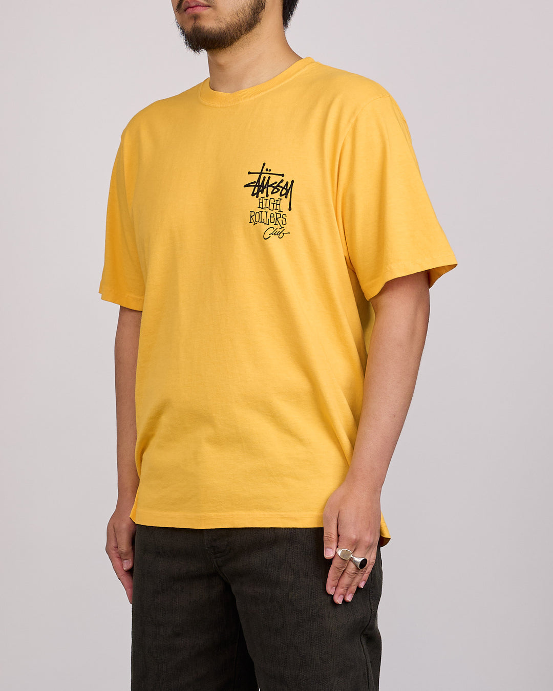 Stussy High Rollers Pigment Dyed T-Shirt Marigold