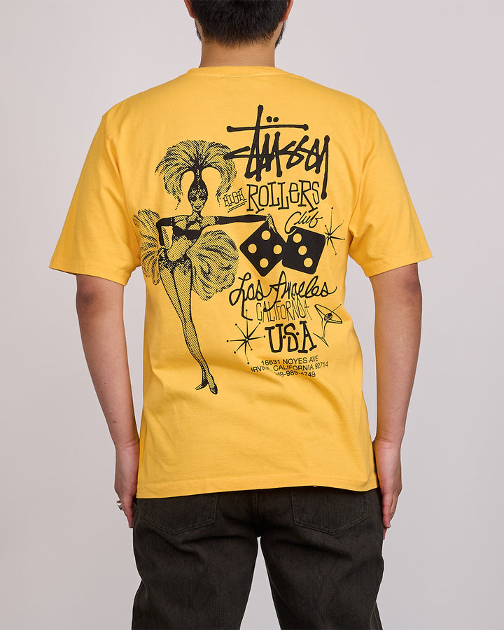 Stussy High Rollers Pigment Dyed T-Shirt Marigold