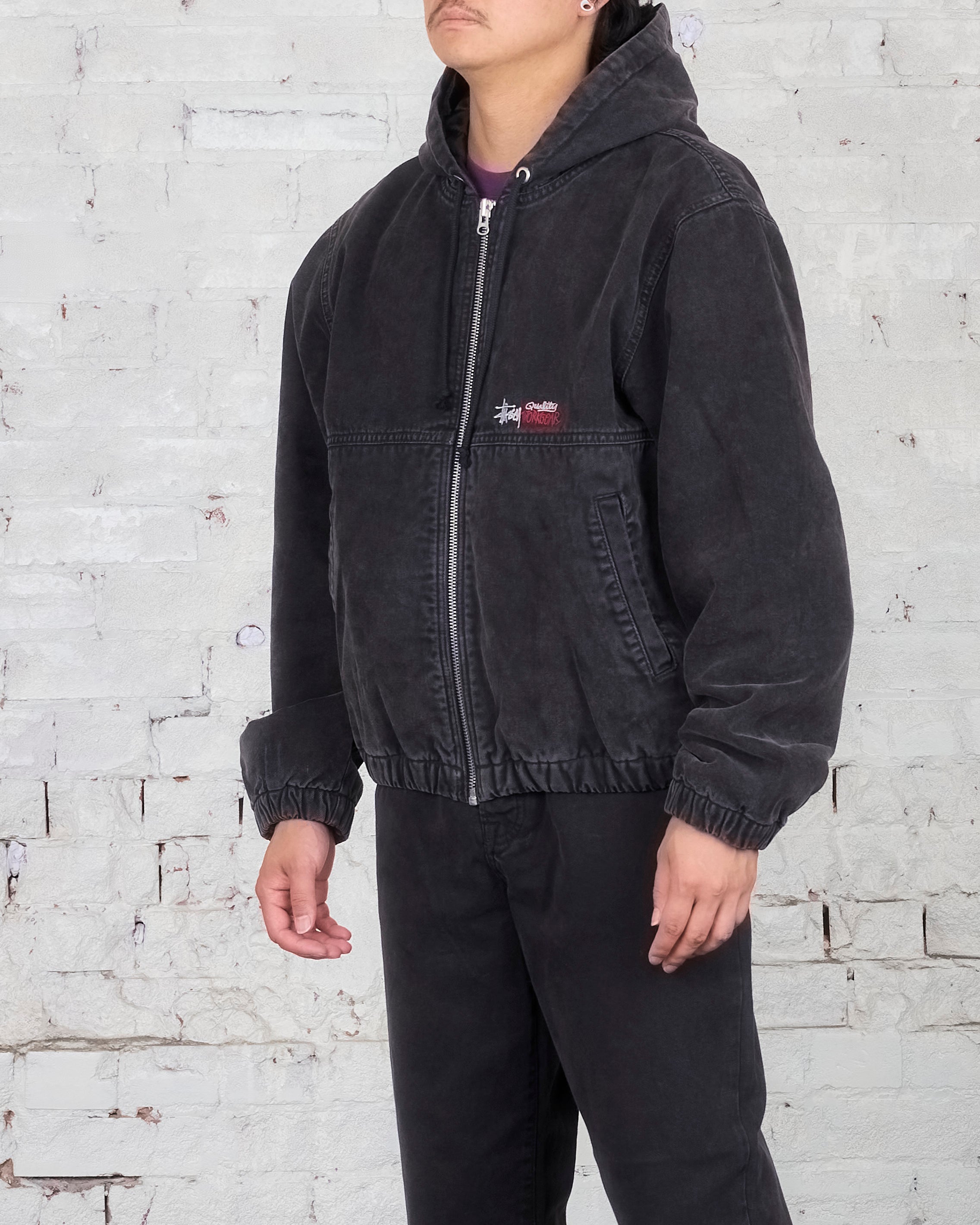 Stussy Insulated Canvas Work Jacket Black – LESS 17