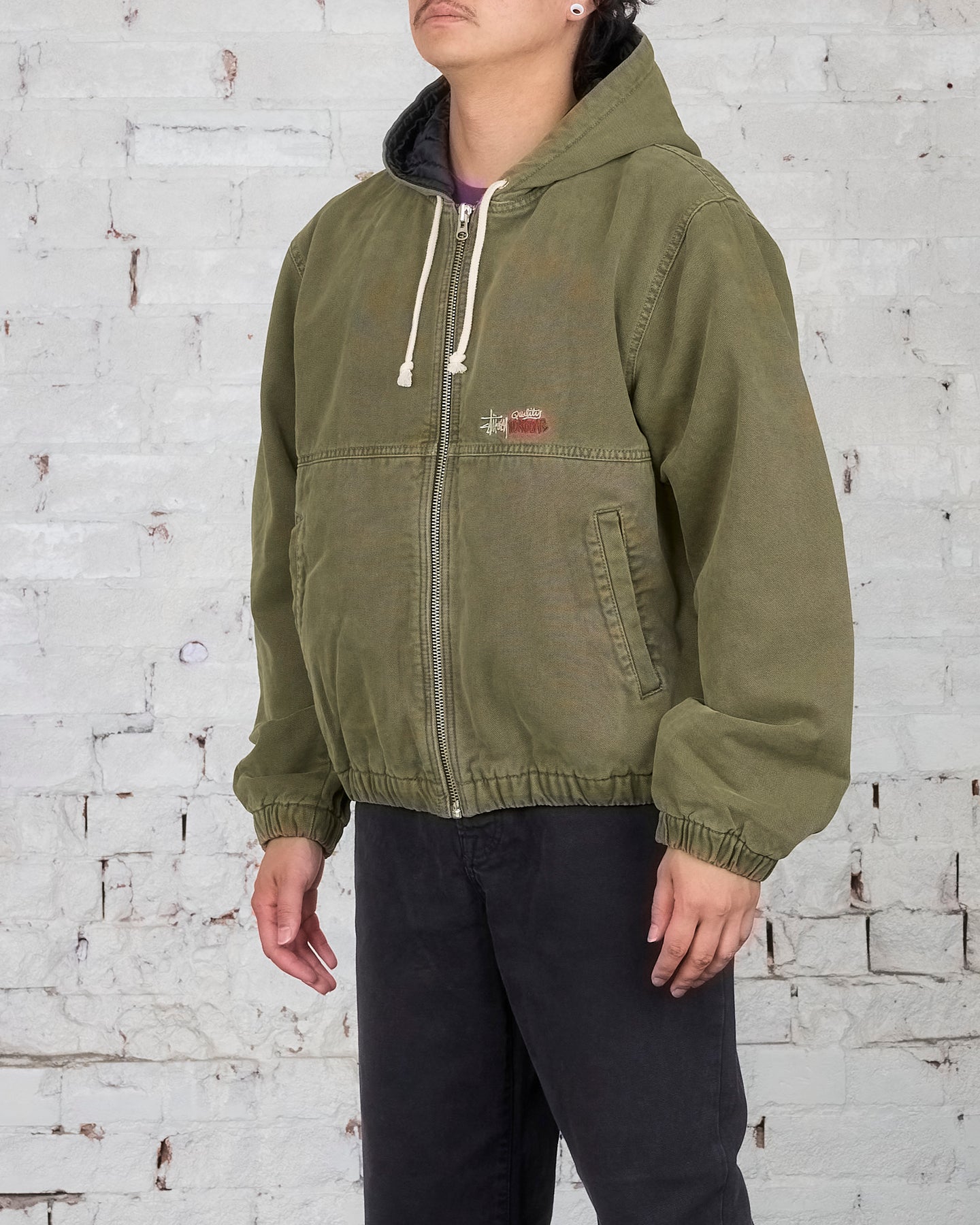 Stussy Insulated Canvas Work Jacket Olive Drab – LESS 17