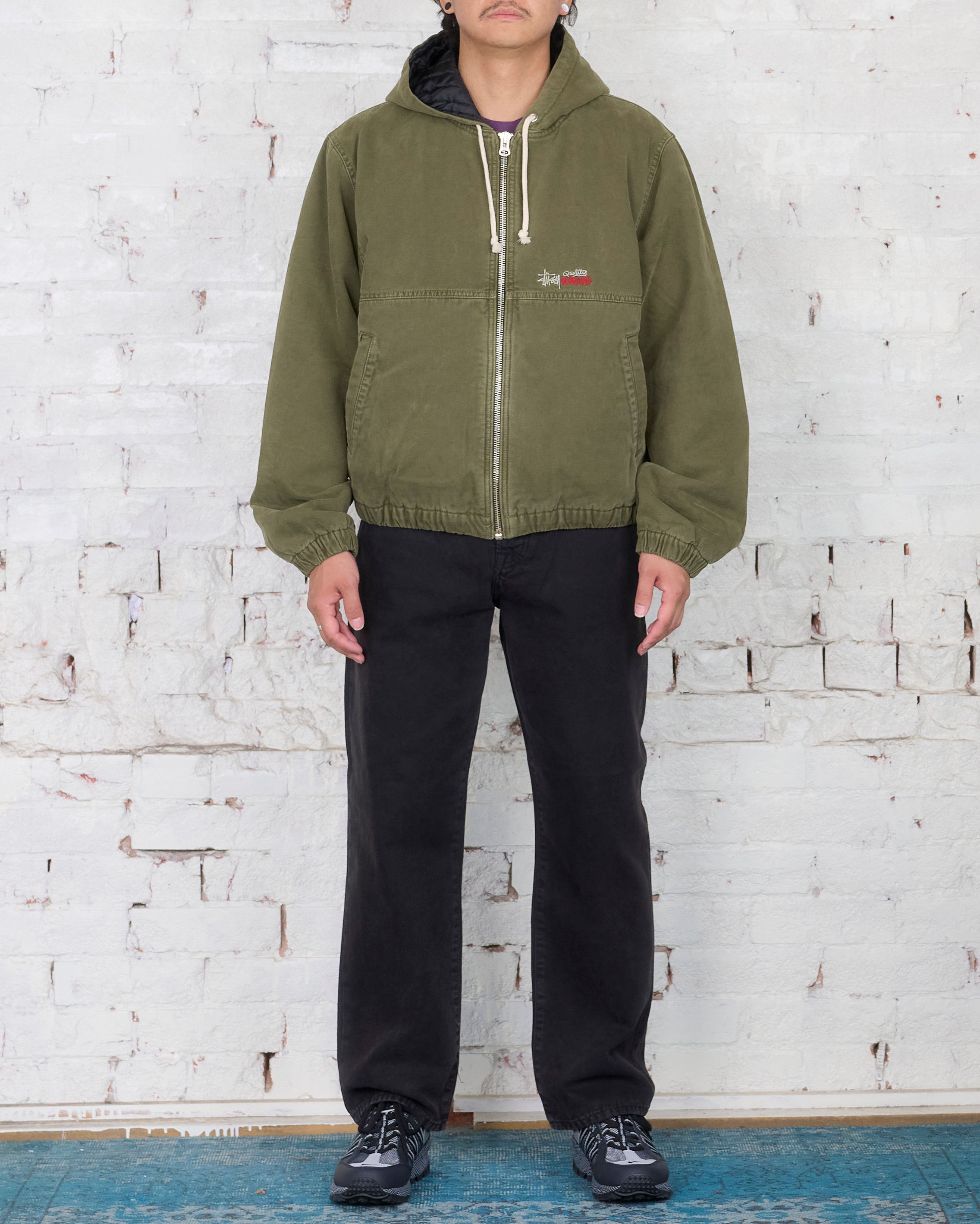 Stussy Insulated Canvas Work Jacket Olive Drab