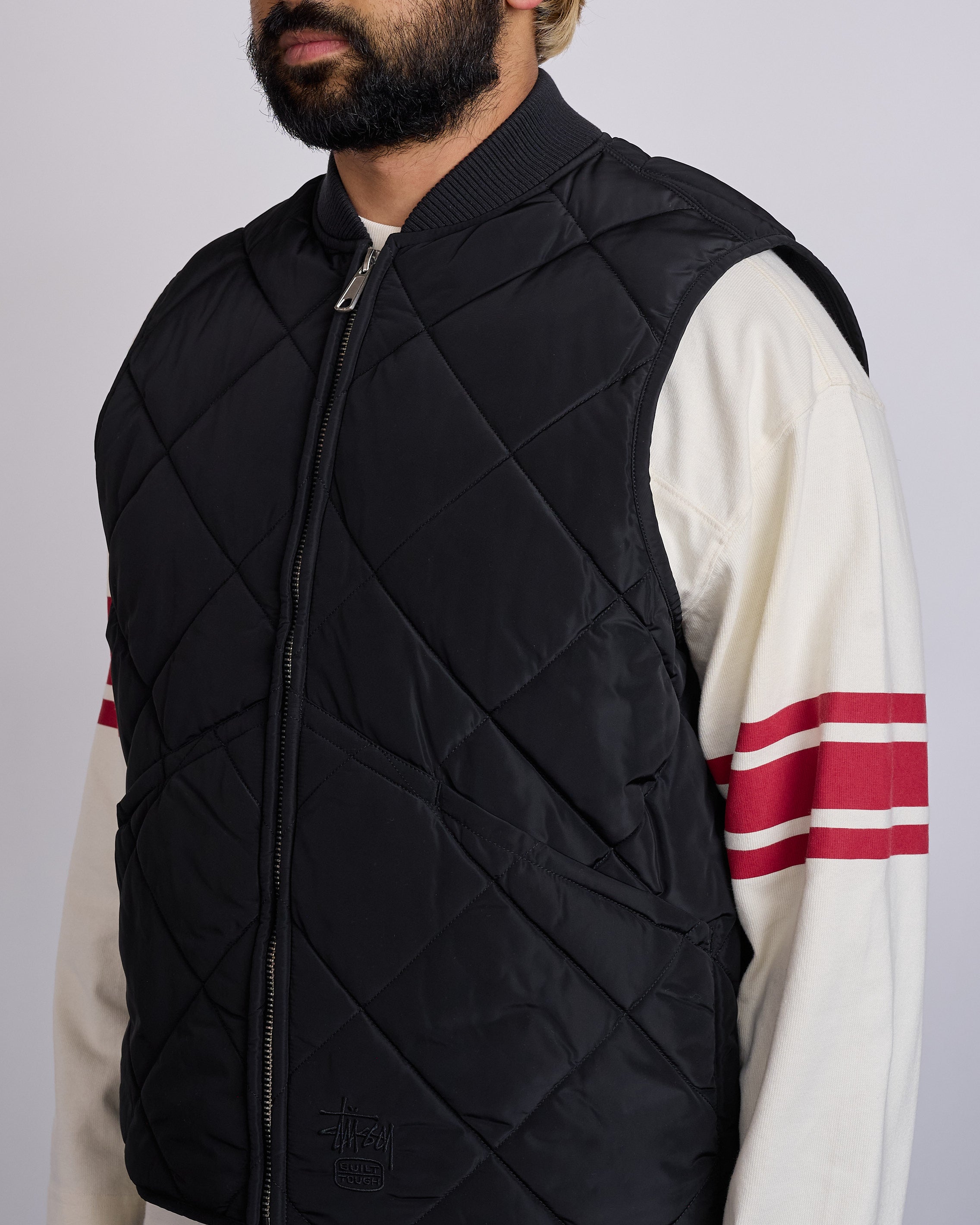 Stüssy THERMAL LINED QUILTED VEST Thermal Lined Quilted Vest – Black | Outerwear | Stüssy