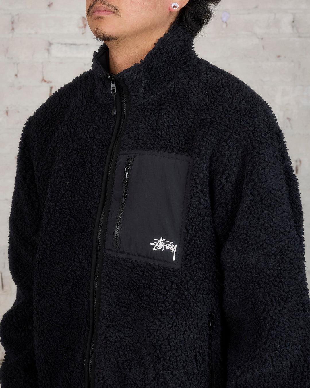 Stussy Sherpa Reversible Jacket Black