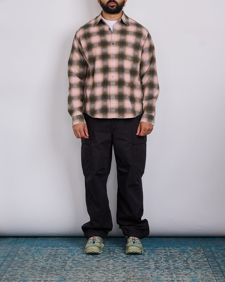 Stussy June Plaid Button Shirt Rose