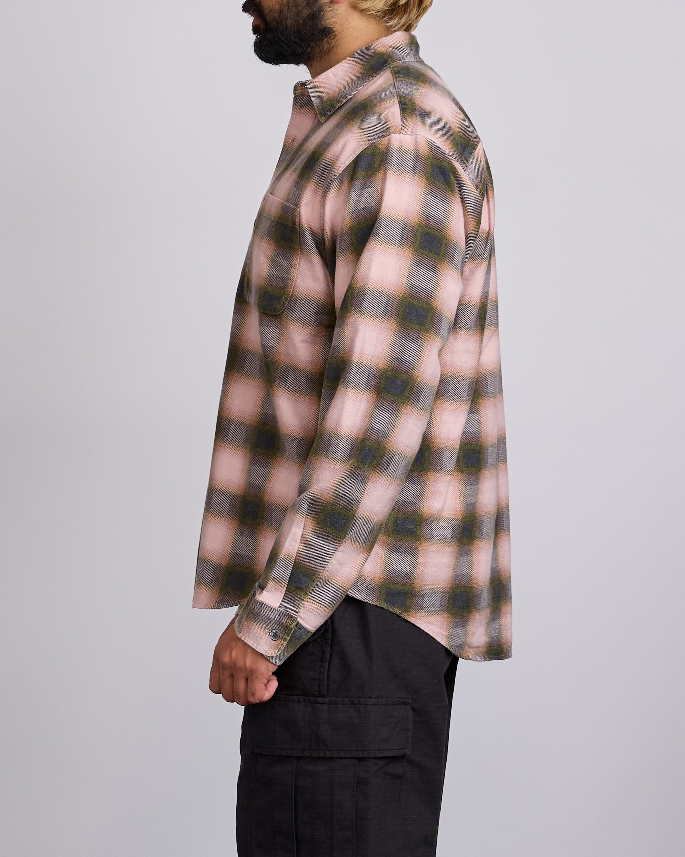 Stussy June Plaid Button Shirt Rose – LESS 17