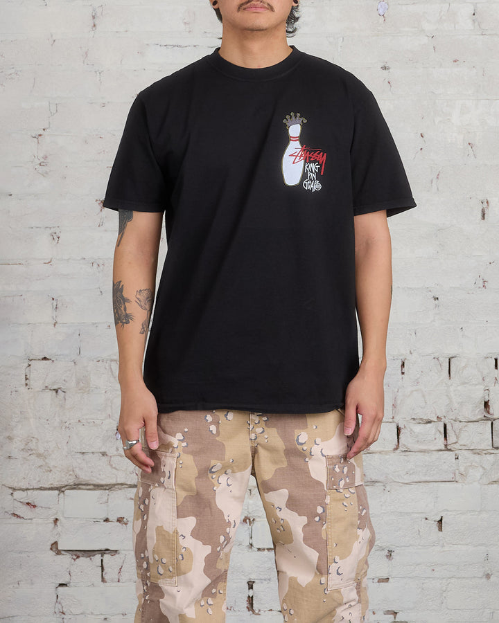 Stussy Kingpin Pigment Dyed T-Shirt Black