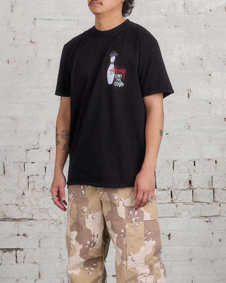 Stussy Kingpin Pigment Dyed T-Shirt Black