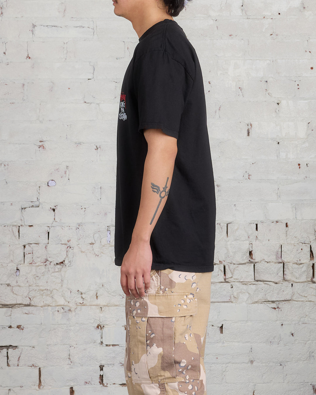 Stussy Kingpin Pigment Dyed T-Shirt Black