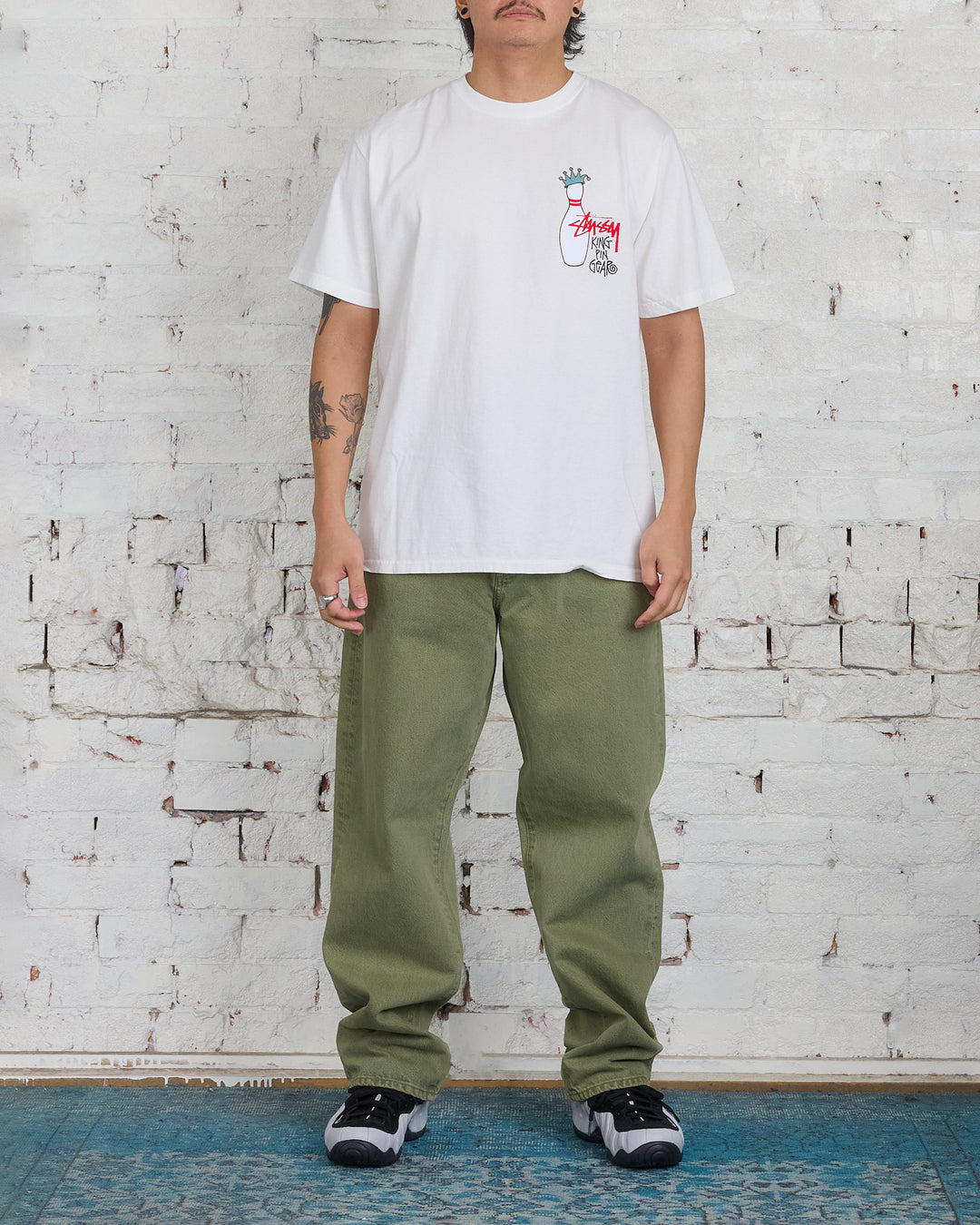 Stussy Kingpin Pigment Dyed T-Shirt Natural