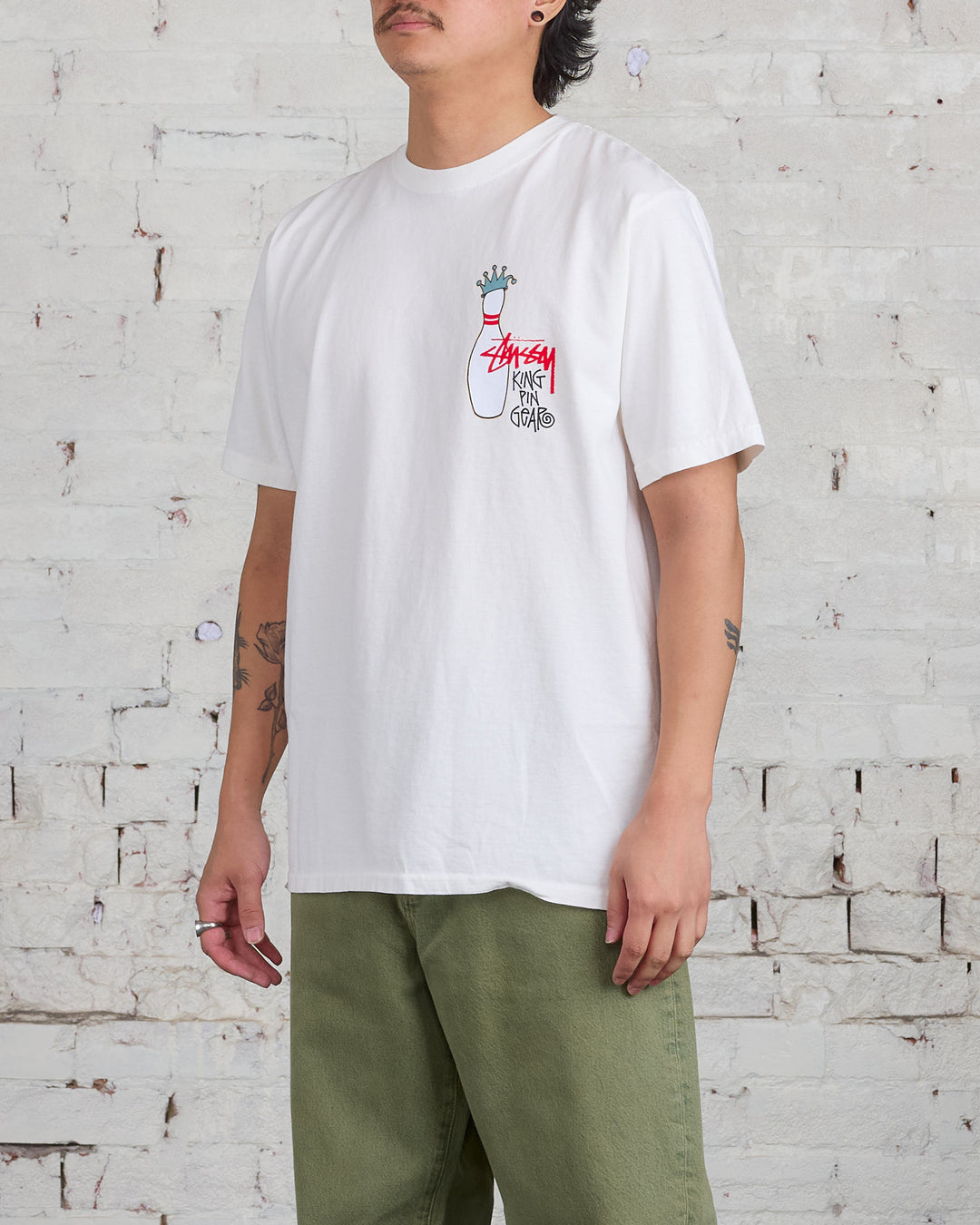 Stussy Kingpin Pigment Dyed T-Shirt Natural