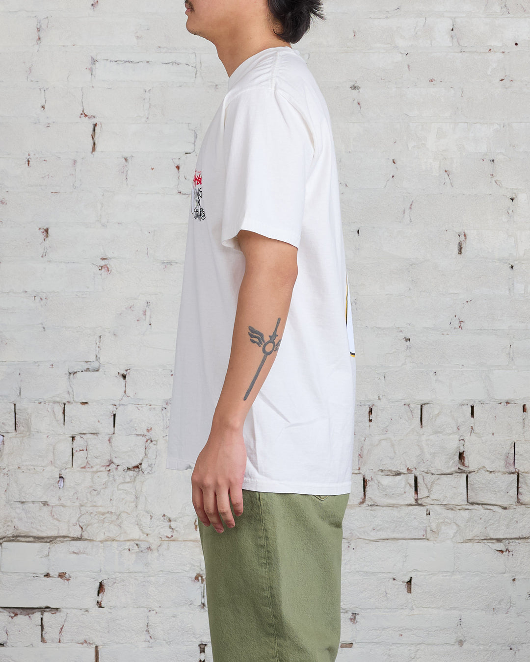 Stussy Kingpin Pigment Dyed T-Shirt Natural