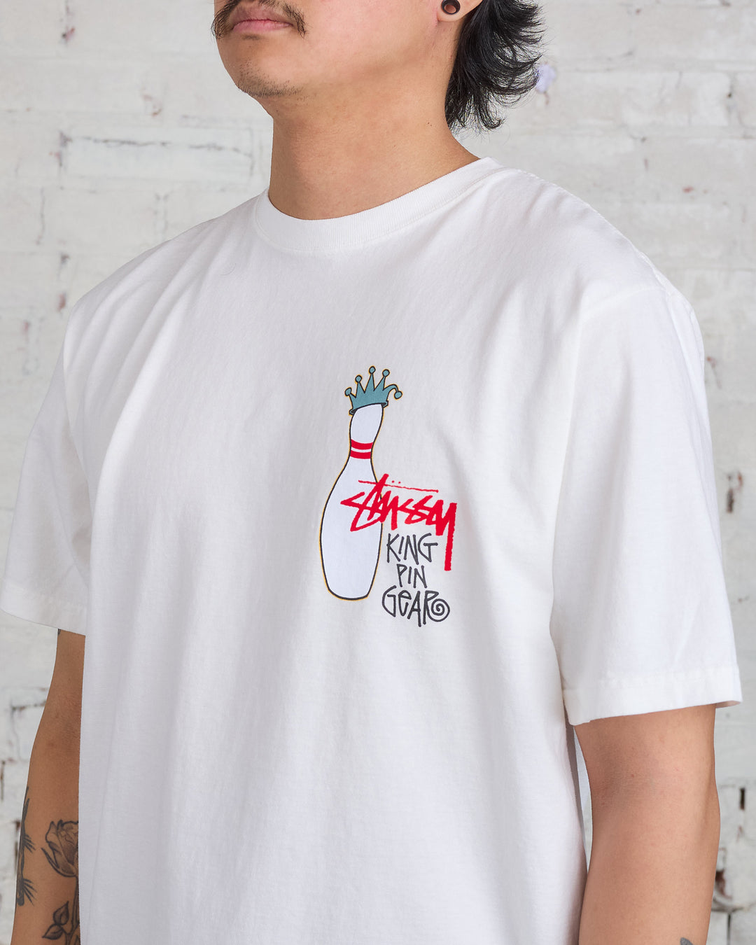 Stussy Kingpin Pigment Dyed T-Shirt Natural