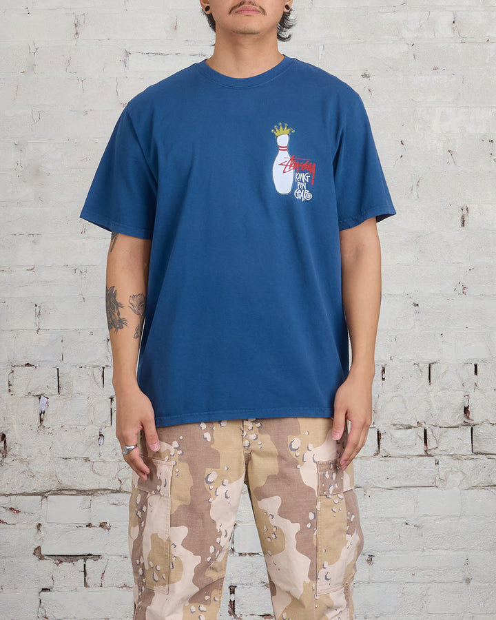 Stussy Kingpin Pigment Dyed T-Shirt Navy