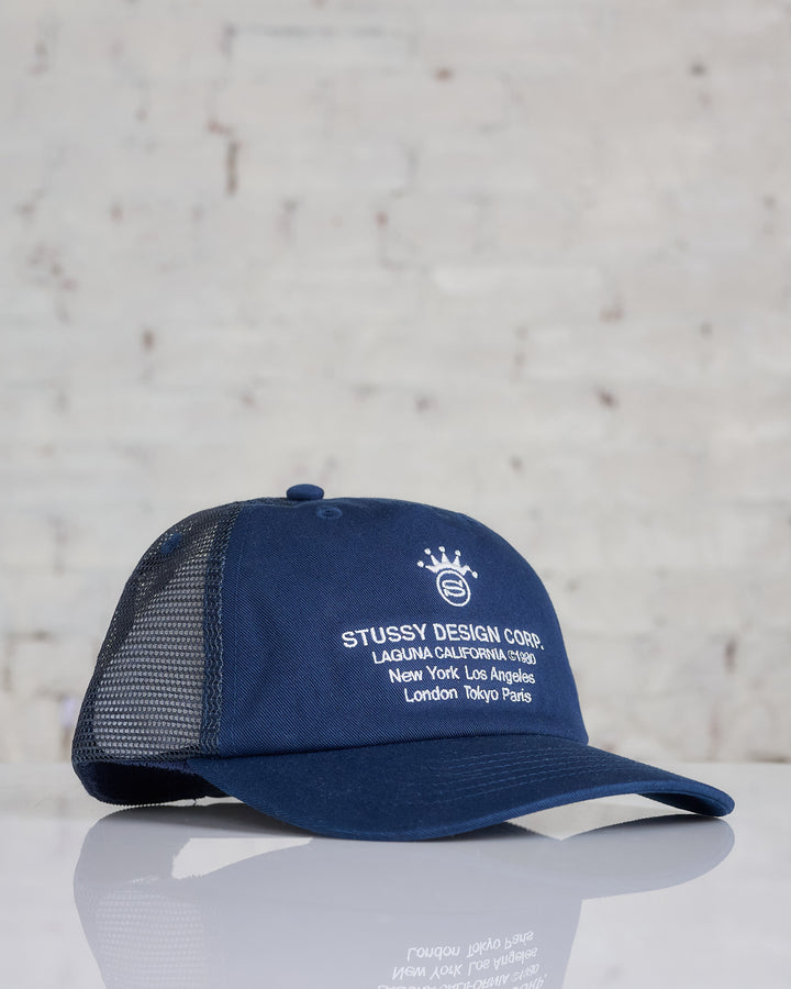 Stussy LP Design Corp Trucker Cap Navy