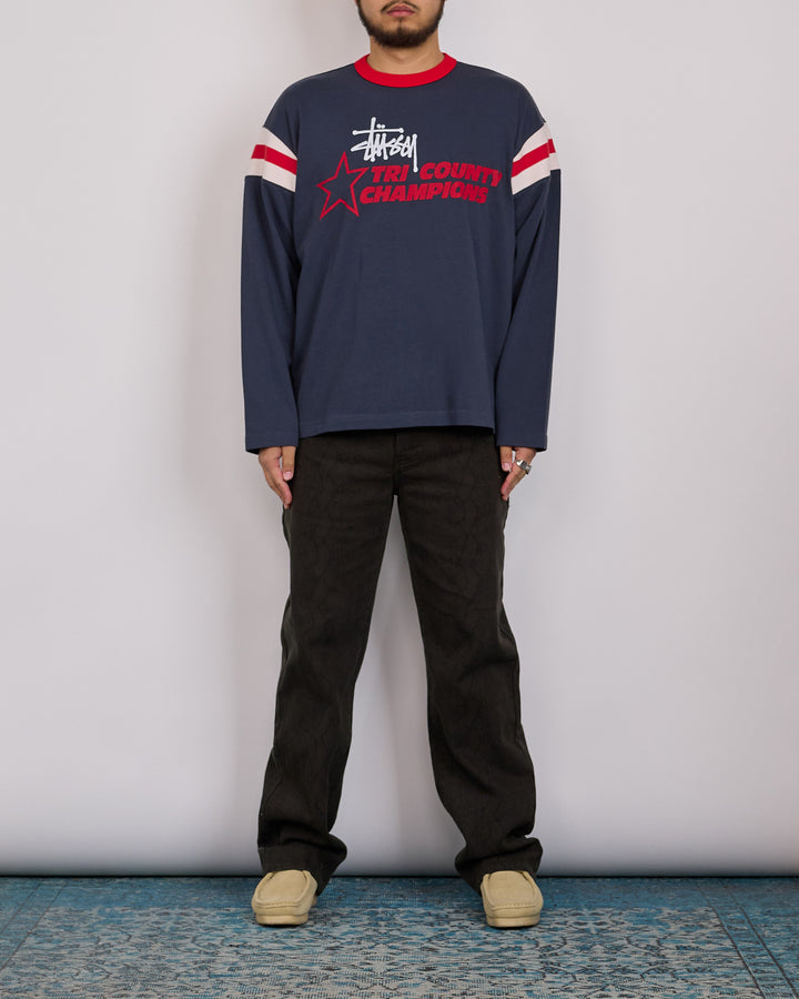 Stussy LS Ringer T-Shirt Ink