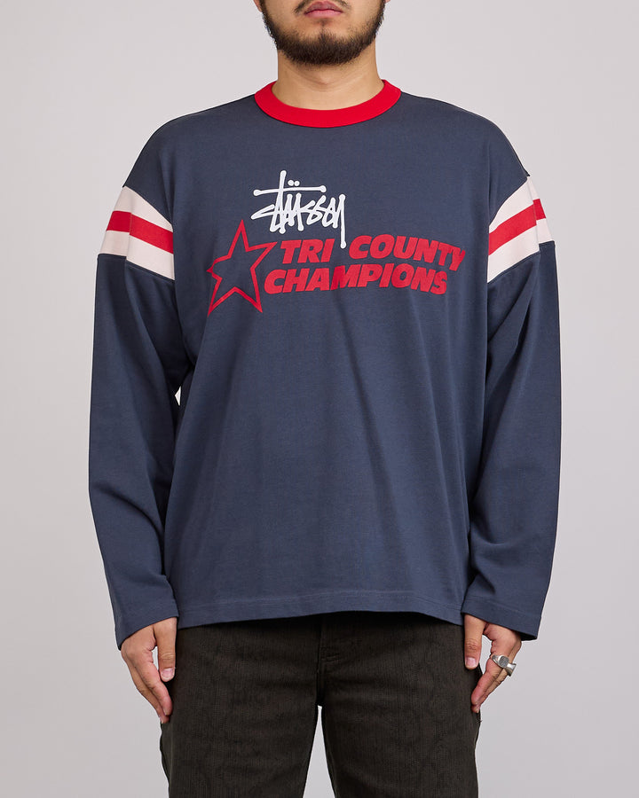 Stussy LS Ringer T-Shirt Ink