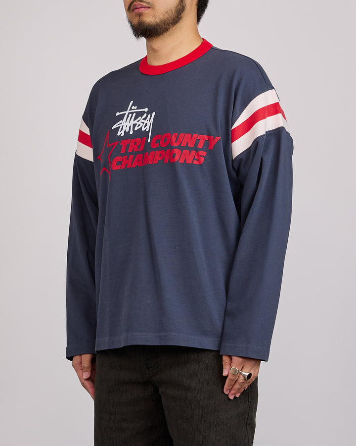 Stussy LS Ringer T-Shirt Ink