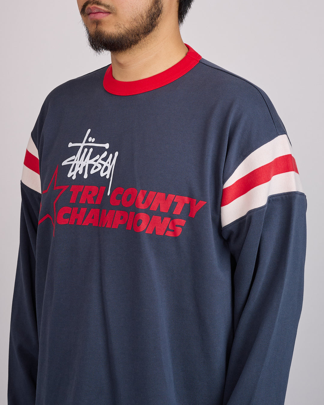 Stussy LS Ringer T-Shirt Ink
