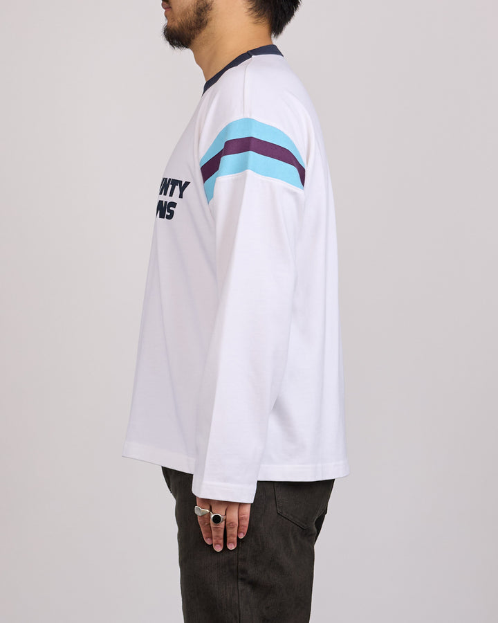 Stussy LS Ringer T-Shirt White