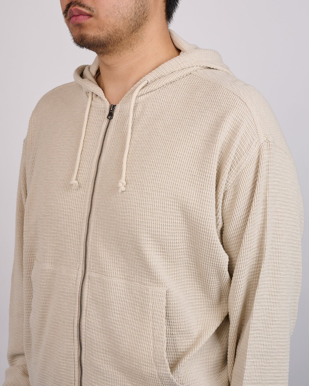 Stussy Light Weight Thermal Zip Hoodie Bone