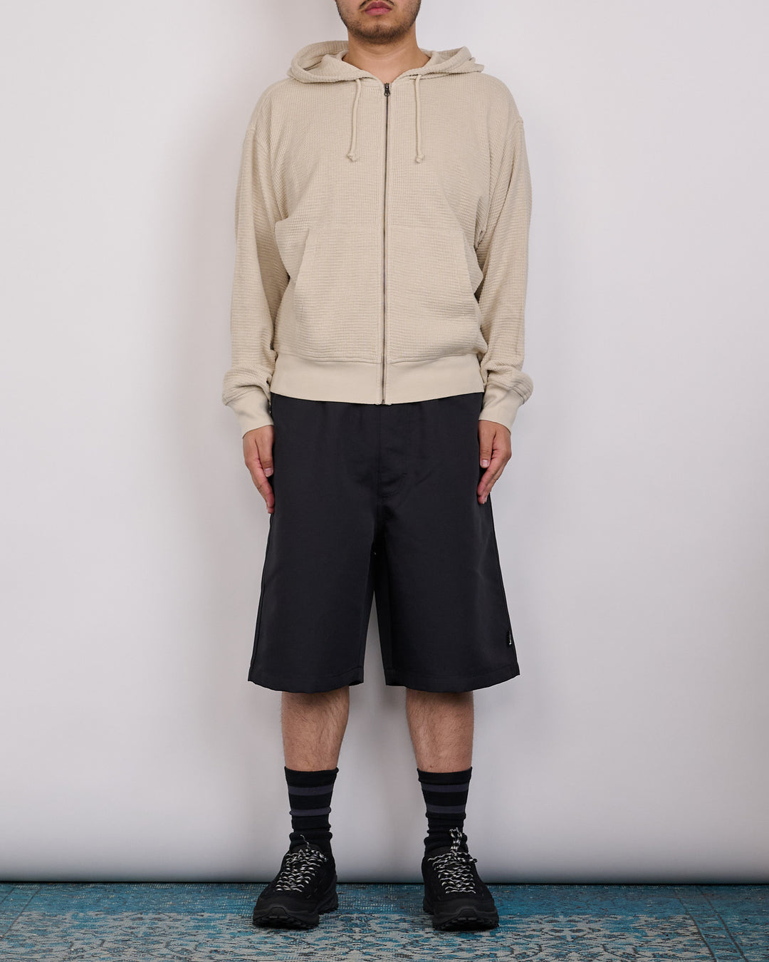 Stussy Light Weight Thermal Zip Hoodie Bone