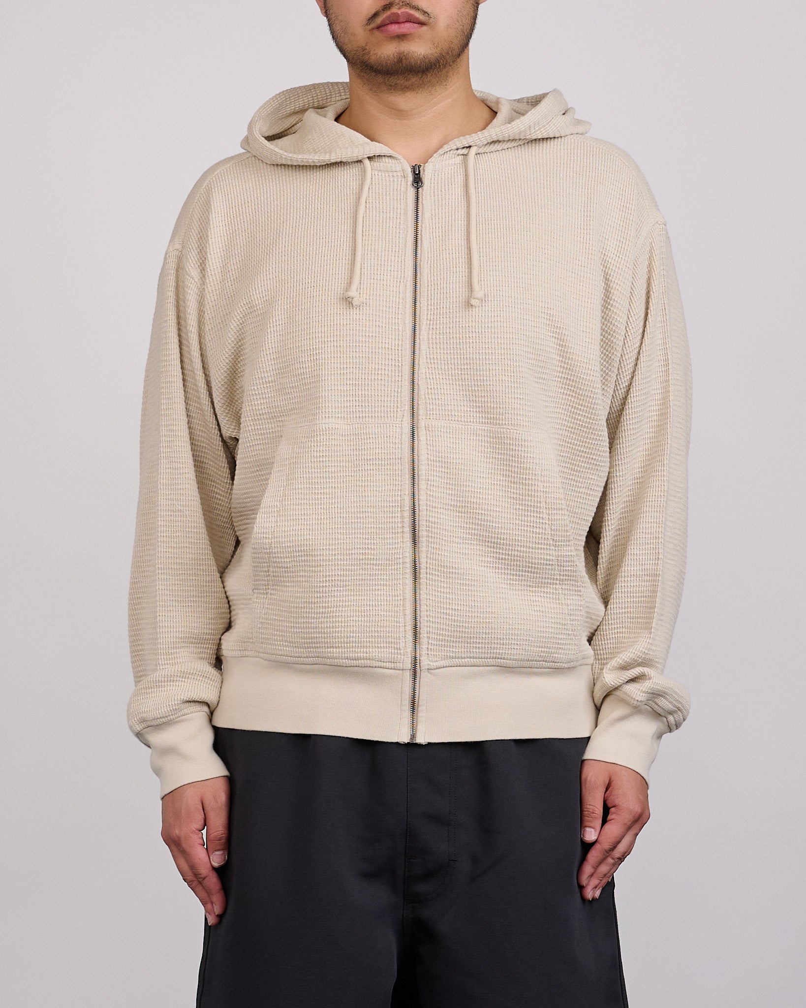 Stussy Light Weight Thermal Zip Hoodie Bone – LESS 17