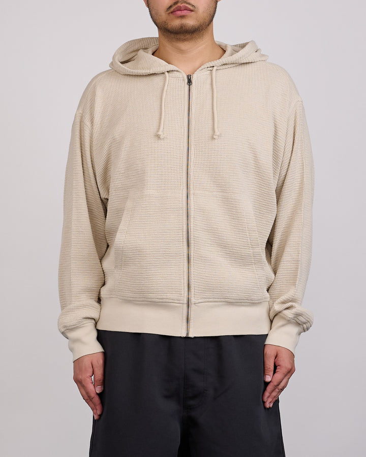 Stussy Light Weight Thermal Zip Hoodie Bone
