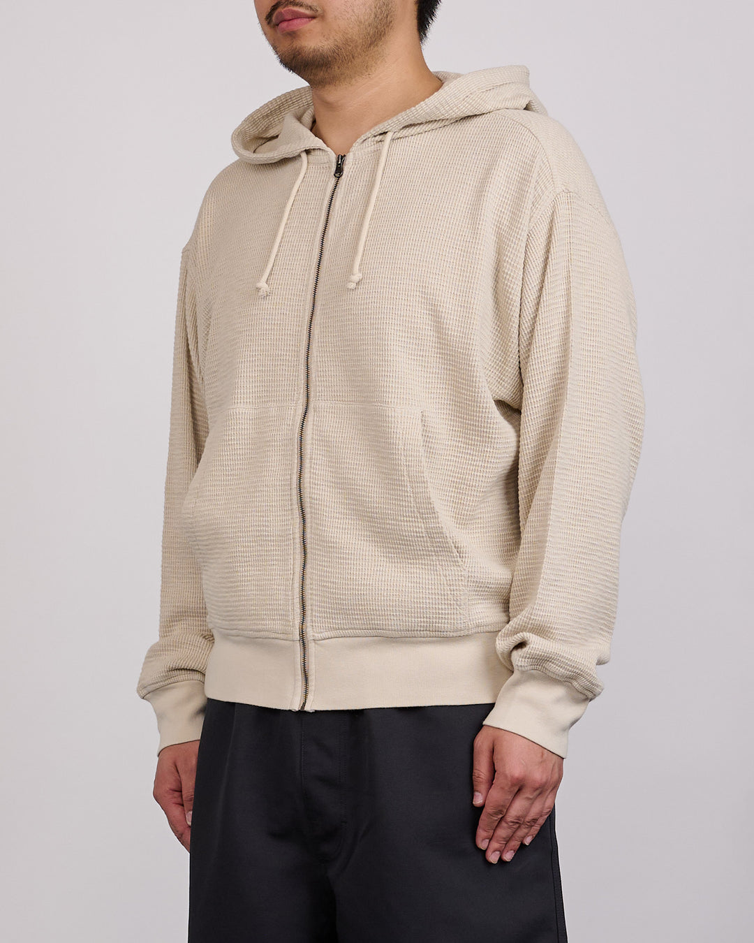 Stussy Light Weight Thermal Zip Hoodie Bone