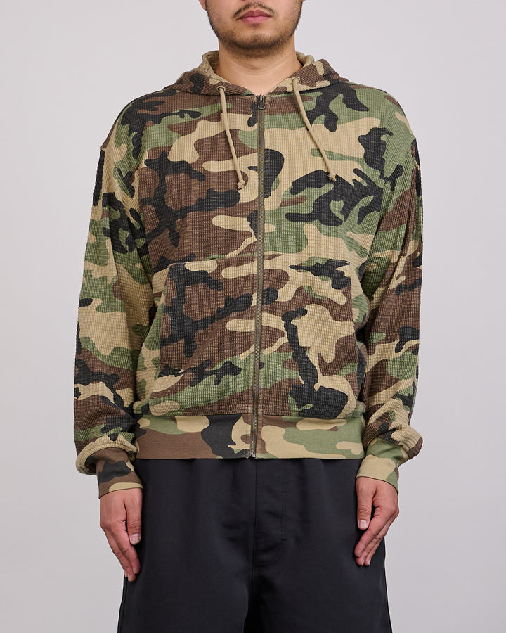 Stussy Light Weight Thermal Zip Hoodie Camo