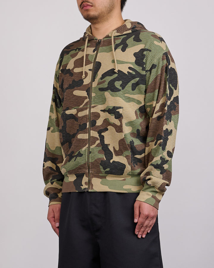 Stussy Light Weight Thermal Zip Hoodie Camo