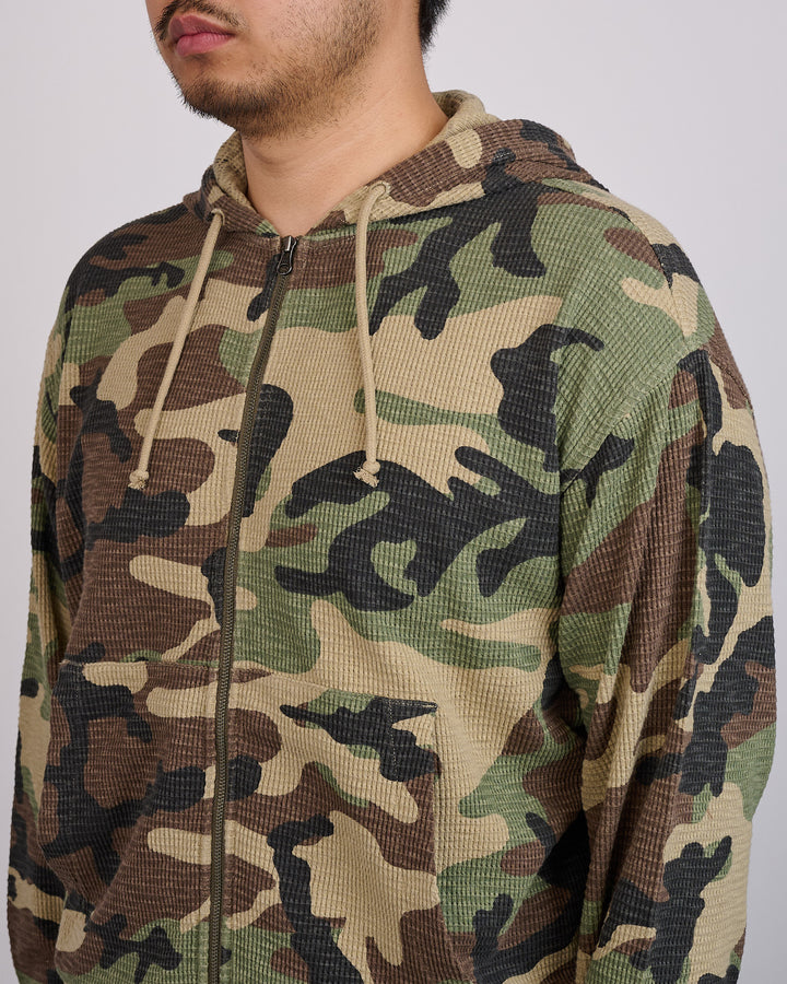 Stussy Light Weight Thermal Zip Hoodie Camo