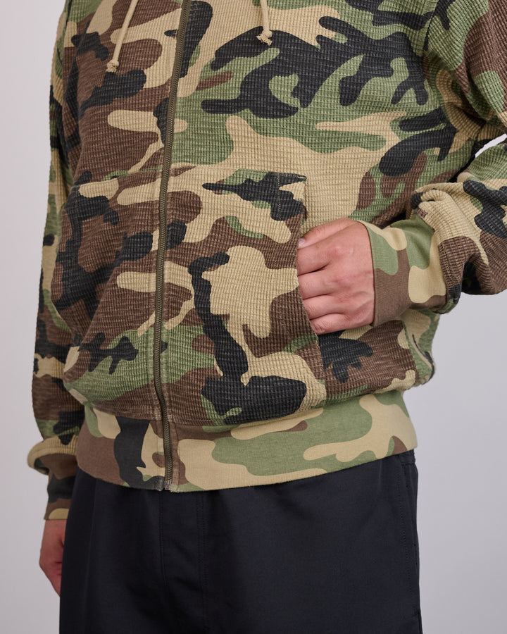 Stussy Light Weight Thermal Zip Hoodie Camo