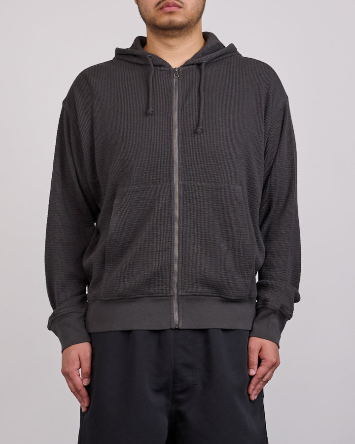Stussy Light Weight Thermal Zip Hoodie Faded Black