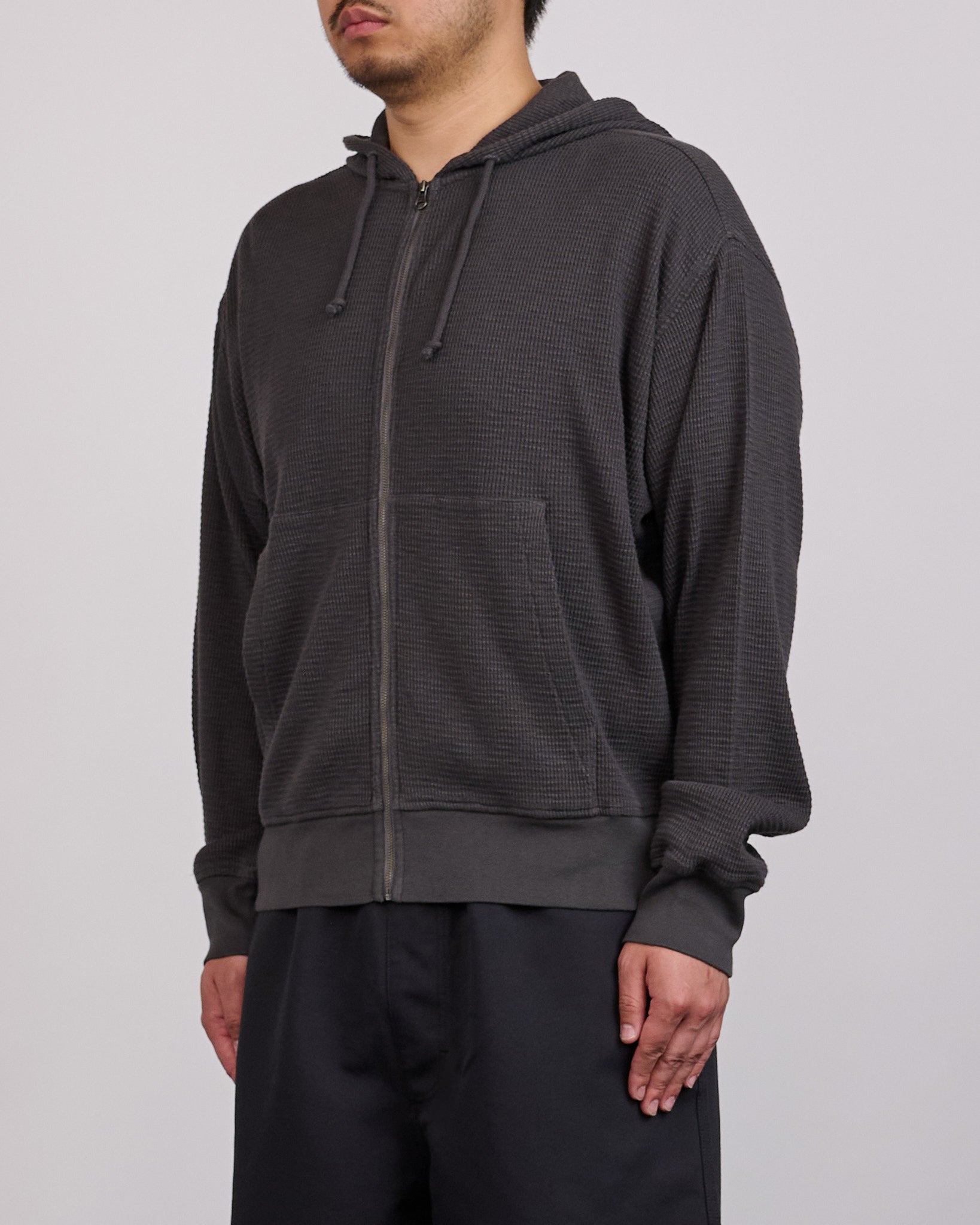 Stussy Light Weight Thermal Zip Hoodie Faded Black – LESS 17