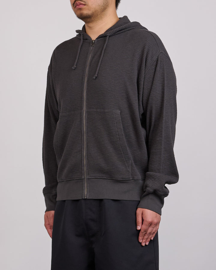 Stussy Light Weight Thermal Zip Hoodie Faded Black