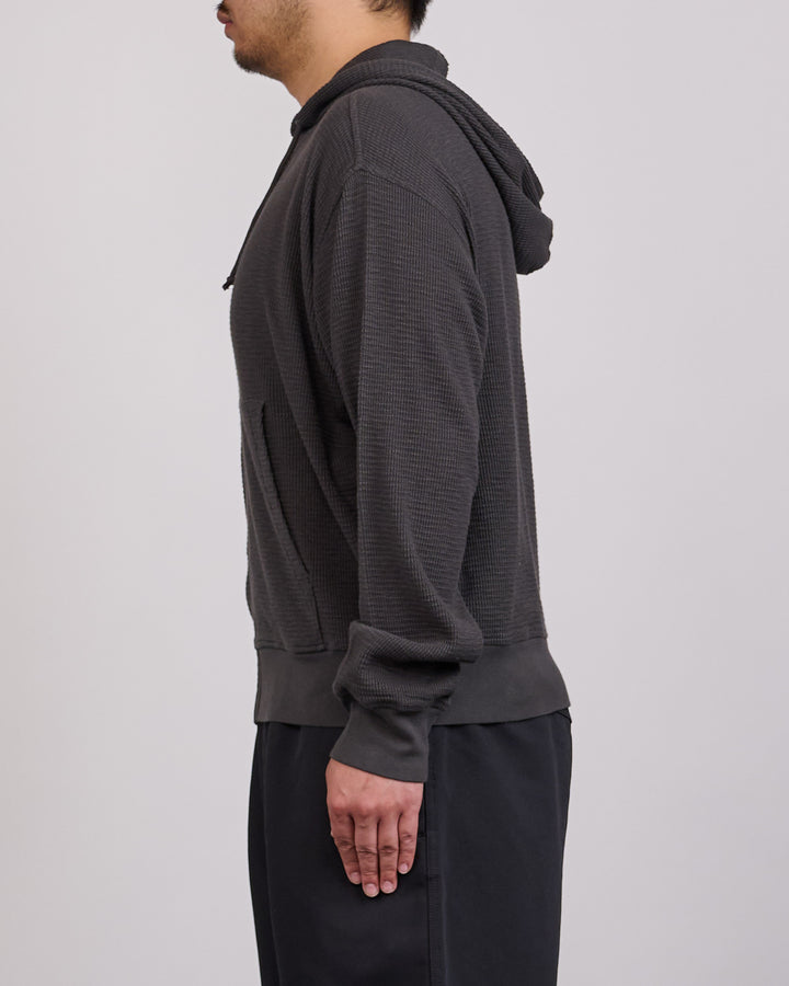Stussy Light Weight Thermal Zip Hoodie Faded Black