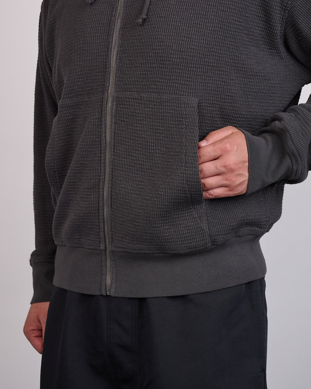 Stussy Light Weight Thermal Zip Hoodie Faded Black