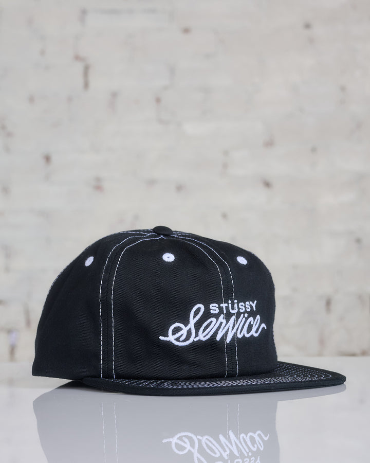 Stussy MD Service Strapback Cap True Black