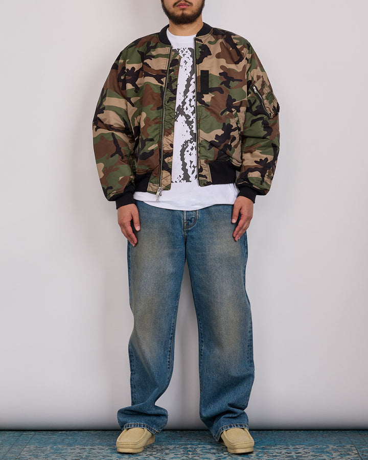 Stussy Ma-1 Bomber Jacket Woodland Camo
