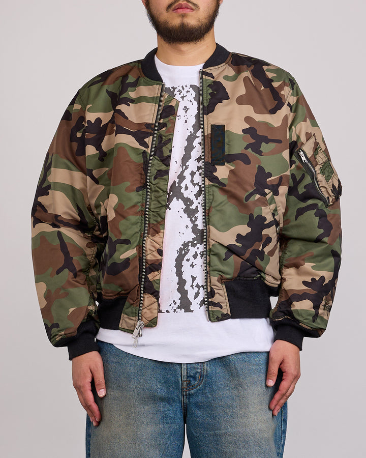 Stussy Ma-1 Bomber Jacket Woodland Camo