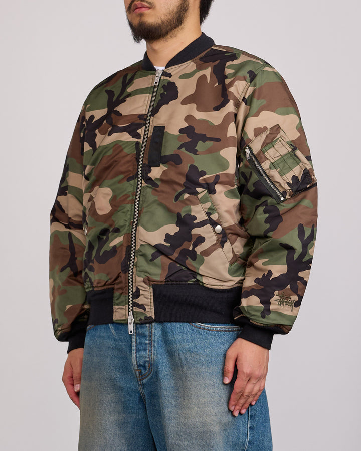 Stussy Ma-1 Bomber Jacket Woodland Camo