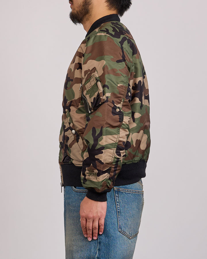 Stussy Ma-1 Bomber Jacket Woodland Camo