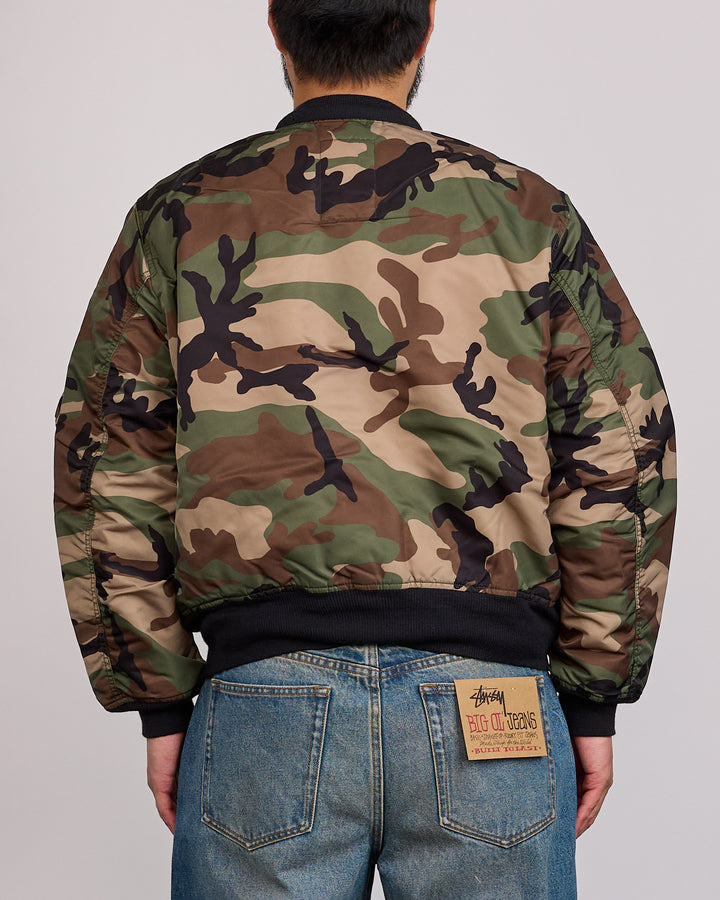 Stussy Ma-1 Bomber Jacket Woodland Camo