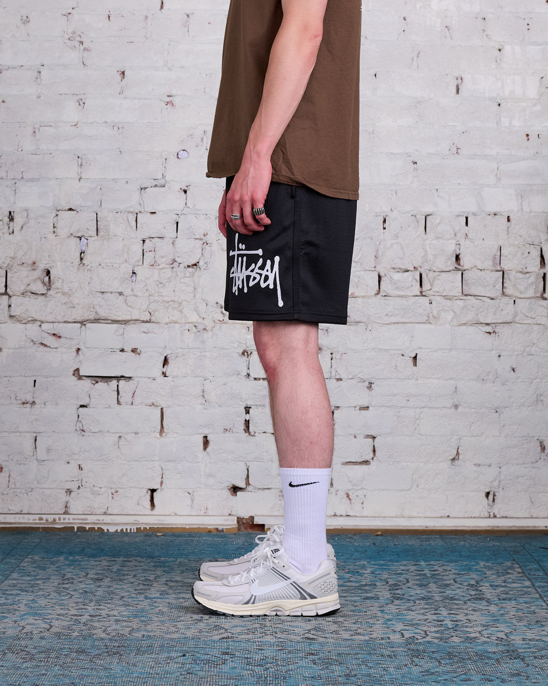 Stussy Mesh Short Big Basic Black/White