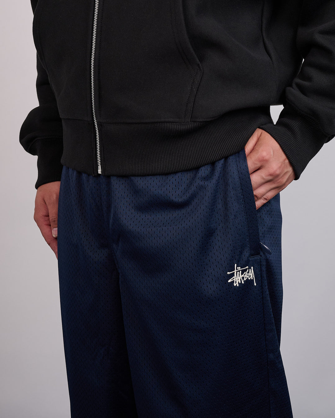 Stussy Mesh Track Pant Navy